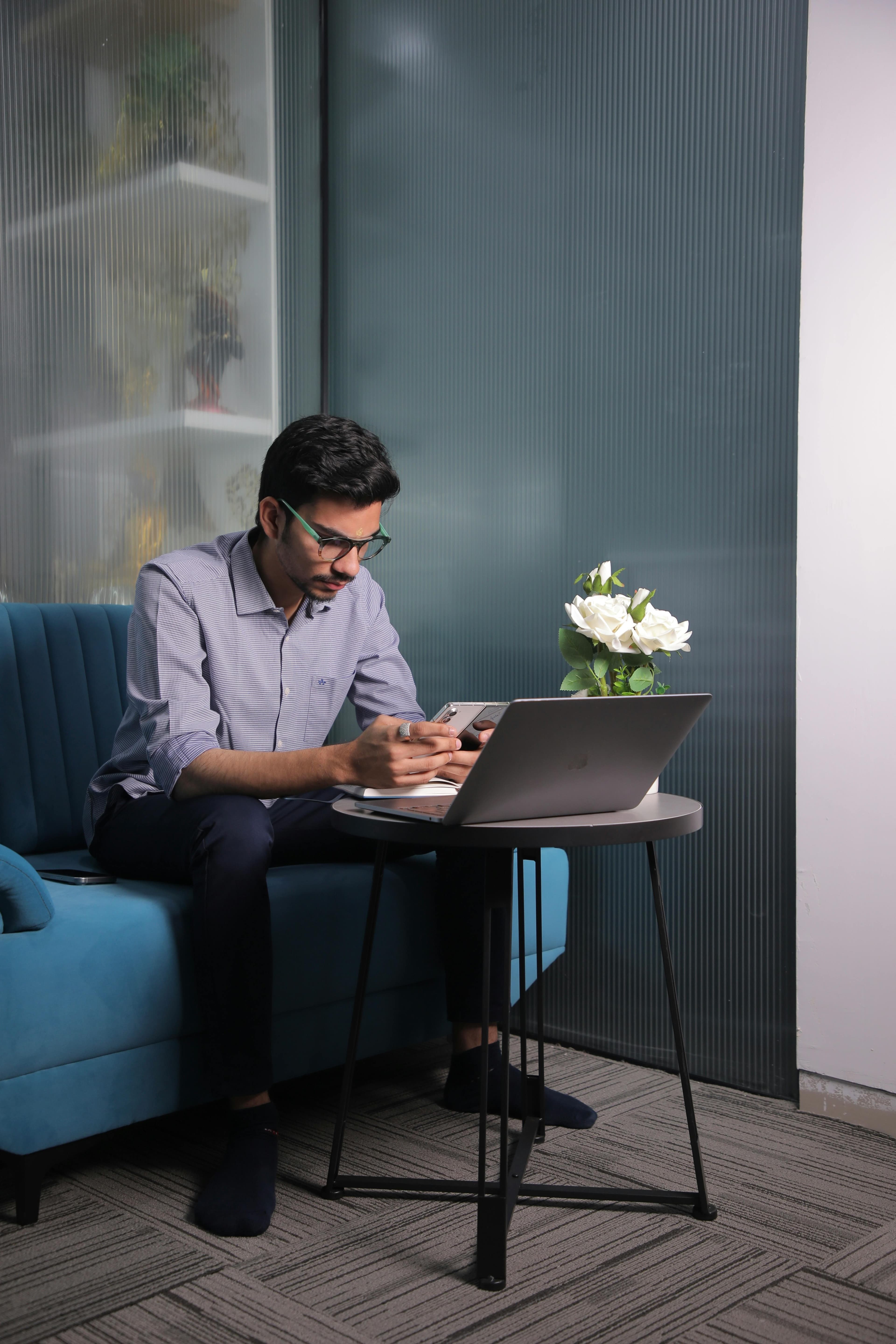 Employer discovering talent on a laptop